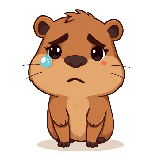 Capivarinha triste